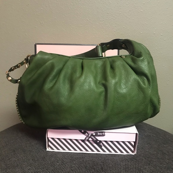 Juicy Couture vintage leather hobo in olive - Picture 2 of 16